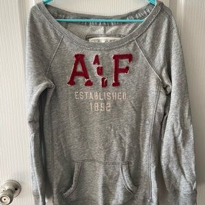 Vintage Abercrombie & Fitch A&F Gray Sweatshirt with Red Logo